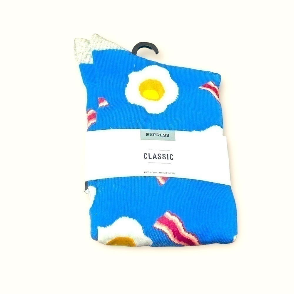 NEW Classic Express Socks Eggs & Bacon Breakfast - Men’s Size 8-11